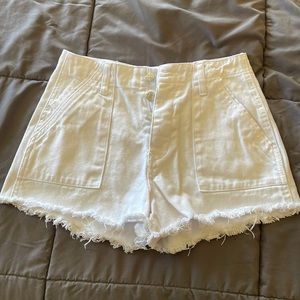 White high waisted shorts
